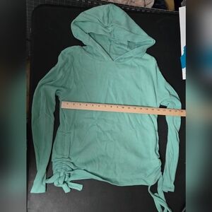 No Boundaries Mint Green Hooded Sweatshirt with Front Pocket